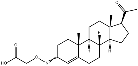 プロゲステロン 3-(O-カルボキシメチル)オキシム 化学構造式