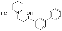 alpha-(3-Biphenylyl)-1-piperidinepropanol hydrochloride Struktur