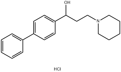 alpha-(4-Biphenylyl)-1-piperidinepropanol hydrochloride 结构式