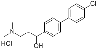 4'-Chloro-alpha-(2-(dimethylamino)ethyl)-4-biphenylmethanol hydrochloride 结构式