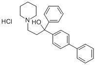 alpha-(4-Biphenylyl)-alpha-phenyl-1-piperidinepropanol hydrochloride 结构式