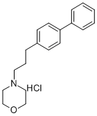 4-(3-(4-Biphenylyl)propyl)morpholine hydrochloride Structure