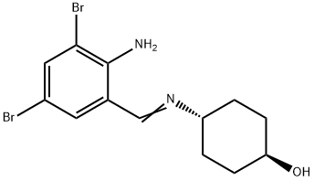 TRANS-4-[[(2-アミノ-3,5-ジブロモフェニル)メチレン]アミノ]シクロヘキサノール(AMBROXOL IMPURITYアムブロキソール不純物C 化学構造式