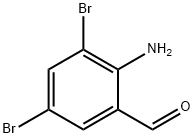 3,5-ジブロモアントラニルアルデヒド 化学構造式
