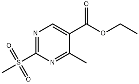 ETHYL 4-METHYL-2-(METHYLSULFONYL)PYRIMIDINE-5-CARBOXYLATE Structure