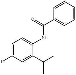 N-(4-ヨード-2-イソプロピルフェニル)ベンズアミド 化学構造式