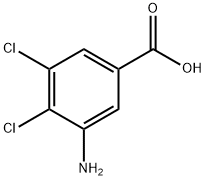3-アミノ-4,5-ジクロロ安息香酸 化学構造式