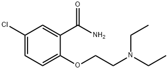 5-クロロ-2-[2-(ジエチルアミノ)エトキシ]ベンズアミド 化学構造式