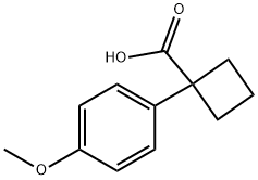 1-(4-甲氧苯基)环丁基甲酸 结构式