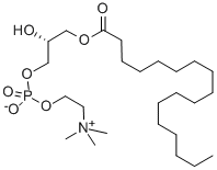 1-十七碳酰-甘油-3-磷酰胆碱, 50930-23-9, 结构式