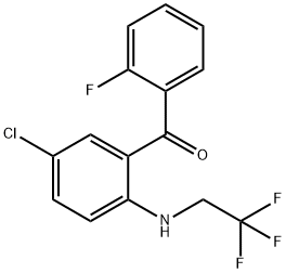[5-chloro-2-[(2,2,2-trifluoroethyl)amino]phenyl] 2-fluorophenyl ketone 结构式