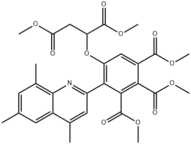 5-[3-Methoxy-1-(methoxycarbonyl)-3-oxopropoxy]-4-(4,6,8-trimethyl-2-quinolyl)-1,2,3-benzenetricarboxylic acid trimethyl ester Structure