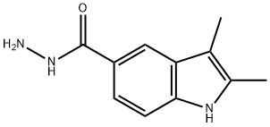 2,3-DIMETHYL-1 H-INDOLE-5-CARBOXYLIC ACID HYDRAZIDE 化学構造式