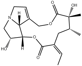 6β,12-ジヒドロキシセネシオナン-11,16-ジオン 化学構造式