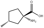 Cyclopentanecarboxylic acid, 1-amino-3-methyl-, trans- (9CI) 化学構造式