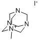 1-メチル-3,5,7-トリアザ-1-アゾニアトリシクロ[3.3.1.13,7]デカン・ヨージド 化学構造式