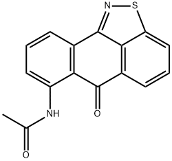 N-(6-オキソ-6H-アントラ[9,1-cd]イソチアゾール-7-イル)アセトアミド 化学構造式