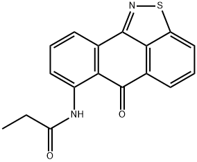 N-(6-オキソ-6H-アントラ[9,1-cd]イソチアゾール-7-イル)プロパンアミド 化学構造式