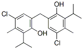 2,2'-メチレンビス[4-クロロ-5-メチル-6-(1-メチルエチル)フェノール] 化学構造式