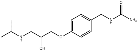 3-[4-[2-ヒドロキシ-3-[イソプロピルアミノ]プロポキシ]ベンジル]尿素 化学構造式