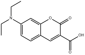7-(ジエチルアミノ)クマリン-3-カルボン酸 化学構造式