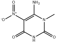 6-amino-5-(nitro)-1-methylpyrimidine-2,4(1H,3H)-dione Struktur