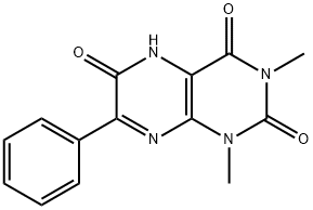 2,4,6(3H)-Pteridinetrione,  1,5-dihydro-1,3-dimethyl-7-phenyl- 化学構造式