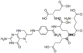 5-methyltetrahydrofolate triglutamate Struktur