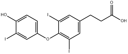 4-(4-ヒドロキシ-3-ヨードフェノキシ)-3,5-ジヨードベンゼンプロピオン酸 化学構造式