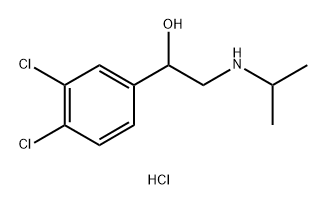 3,4-ジクロロ-α-[[(1-メチルエチル)アミノ]メチル]ベンゼンメタノール·塩酸塩 化学構造式