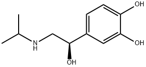 4-[(R)-1-ヒドロキシ-2-(イソプロピルアミノ)エチル]-1,2-ベンゼンジオール 化学構造式