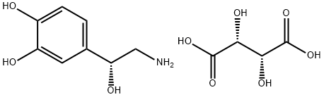 L-去甲肾上腺素酒石酸氢盐(酯),51-40-1,结构式
