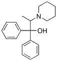 β-メチル-α,α-ジフェニル-1-ピペリジンエタノール 化学構造式