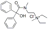 diethyl-[2-[(2-hydroxy-2,2-diphenyl-acetyl)-methyl-amino]ethyl]-methyl-azanium chloride Struktur