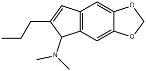 2-n-Propyl-3-dimethylamino-5,6-methylenedioxyindene Struktur