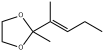 1,3-Dioxolane,  2-methyl-2-(1-methyl-1-butenyl)-,  (E)-  (9CI) Struktur