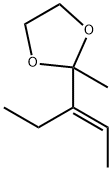1,3-Dioxolane,  2-(1-ethyl-1-propenyl)-2-methyl-,  (E)-  (9CI) Struktur