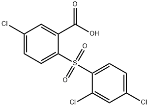 5-Chloro-2-[(2,4-dichlorophenyl)sulfonyl]benzoic acid Struktur