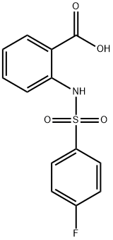 2-(((4-fluorophenyl)sulfonyl)amino)-benzoicaci Struktur