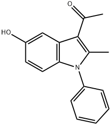 1-(5-ヒドロキシ-2-メチル-1-フェニル-1H-インドール-3-イル)エタノン 化学構造式