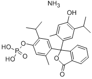 Thymolphthalein phosphoric acid diammonium salt Struktur