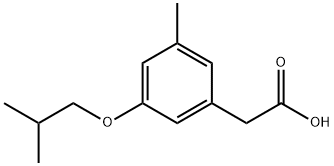5-Isobutoxy-3-methylbenzeneacetic acid Struktur