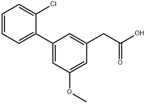 2'-Chloro-5-methoxy-1,1'-biphenyl-3-acetic acid Struktur