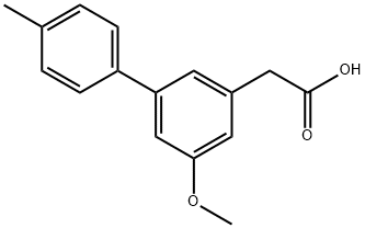 5-Methoxy-4'-methyl-3-biphenylacetic acid Struktur