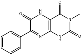 2,4,6(3H)-Pteridinetrione,  1,5-dihydro-3-methyl-7-phenyl-  (9CI) 结构式