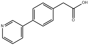 4-(3'-ピリジル)フェニル酢酸 化学構造式