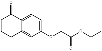 ethyl 2-(5-oxo-5,6,7,8-tetrahydronaphthalen-2-yloxy)acetate Struktur
