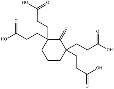 2-オキソ-1,1,3,3-シクロヘキサンテトラプロピオン酸 化学構造式