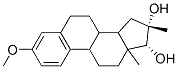 3-メトキシ-16α-メチルエストラ-1,3,5(10)-トリエン-16β,17β-ジオール 化学構造式