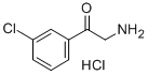 2-AMINO-1-(3-CHLORO-PHENYL)-ETHANONE HYDROCHLORIDE 化学構造式